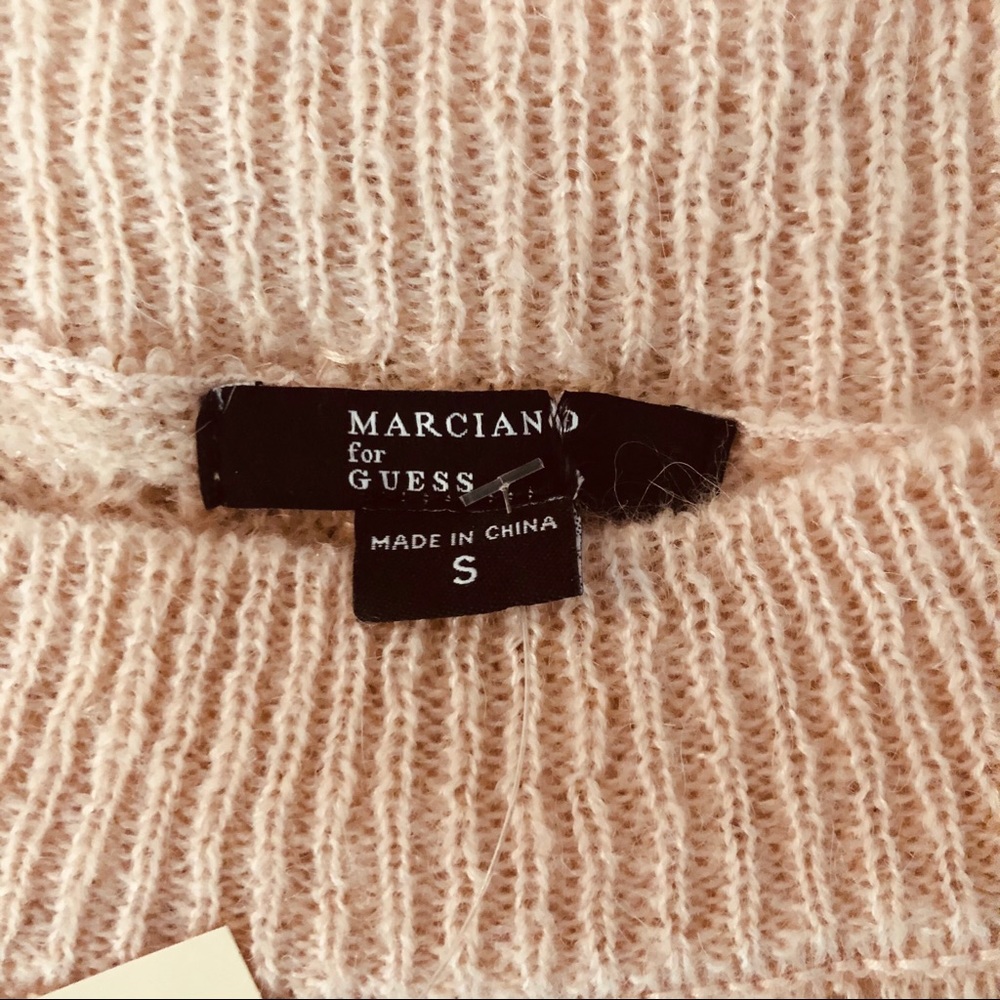 Marciano Nude Open Knit Sparkly Sweater - Picture 7 of 8